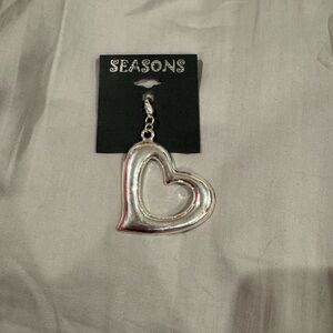 NWT Silver Heart Charm/Pendant